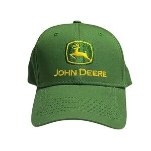John Deere Adjustable Baseball Cap Logo Strap Back Embroidery Green